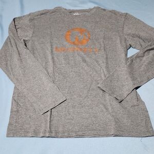 Merrell Heather Gray Long Sleeve Tee with Orange Logo